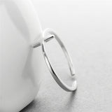 Open Cross Silver Ring