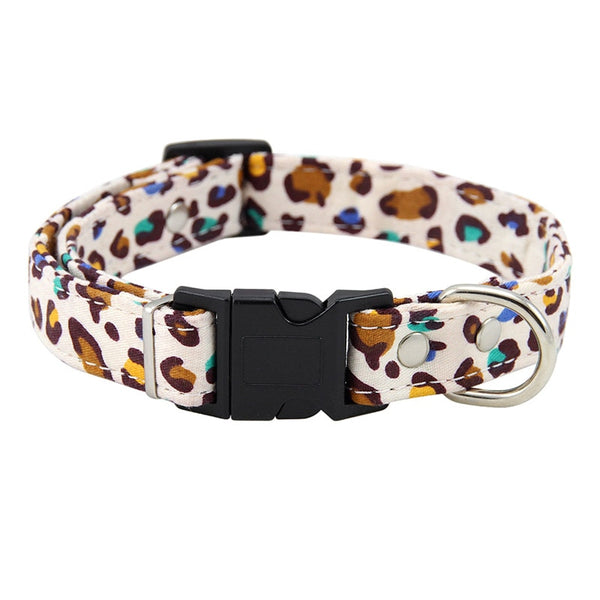 Leopard Print Dog Collar & Lead