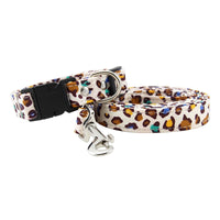 Leopard Print Dog Collar & Lead