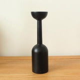 Black Wooden Candle Holders