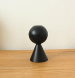 Black Wooden Candle Holders