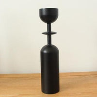 Black Wooden Candle Holders