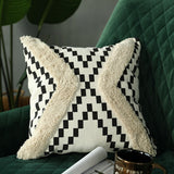 Xavi Tufted Geo Monochrome Cushion Cover