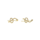 Snake Pave Stone Ear Climber