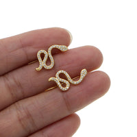 Snake Pave Stone Ear Climber