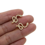 Snake Pave Stone Ear Climber