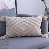 Rae Neutral Tufted Tassel Cushion Cover