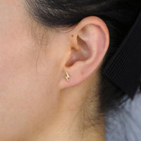 Lightning Bolt Stud Earrings