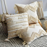 Bodi Neutral Tufted Tassel Cushion Cover