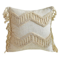 Bodi Neutral Tufted Tassel Cushion Cover