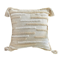 Bodi Neutral Tufted Tassel Cushion Cover