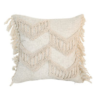 Bodi Neutral Tufted Tassel Cushion Cover