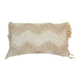 Bodi Neutral Tufted Tassel Cushion Cover