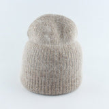 Metallic Wool Blend Beanie Hat