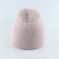 Metallic Wool Blend Beanie Hat