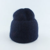 Metallic Wool Blend Beanie Hat