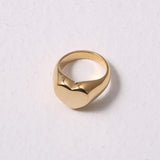 Tarnish Free Heart Signet Ring