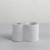 Ridged Ceramic Candle Holder