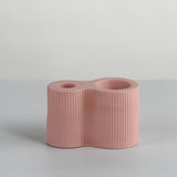 Ridged Ceramic Candle Holder