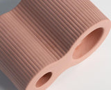 Ridged Ceramic Candle Holder