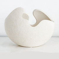 Egg Shell Ceramic Vase