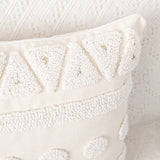 White On White Geo Embroidered Cushion Cover