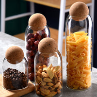 Ball Cork Glass Storage Jar Set
