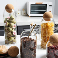 Ball Cork Glass Storage Jar Set