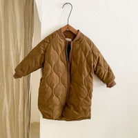 Quilted Mid Length Coat