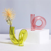 Retro Twist Glass Candle Holder