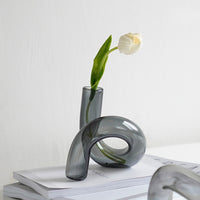 Retro Twist Glass Candle Holder