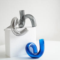Retro Twist Glass Candle Holder
