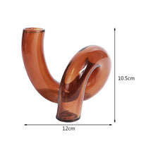Retro Twist Glass Candle Holder