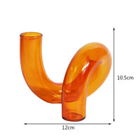 Retro Twist Glass Candle Holder