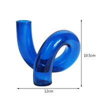 Retro Twist Glass Candle Holder