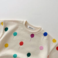 Balloon Print Sweatshirt Set