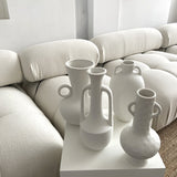 White Dimple Textured Vase