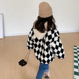 Black Popper Harlequin Fleece Jacket
