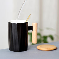 Nordic Mug With Bamboo Handle & Lid
