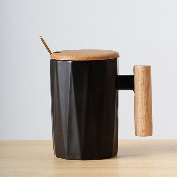 Nordic Mug With Bamboo Handle & Lid